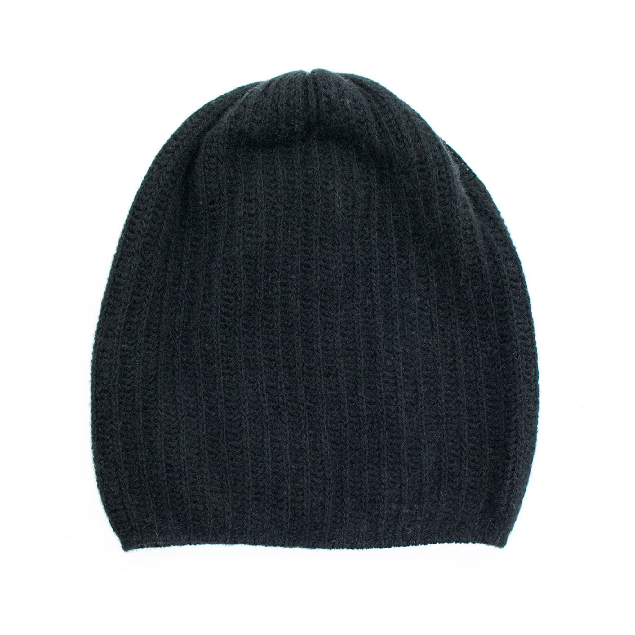 CASHMERE SLOUCHY RIBBED HAT